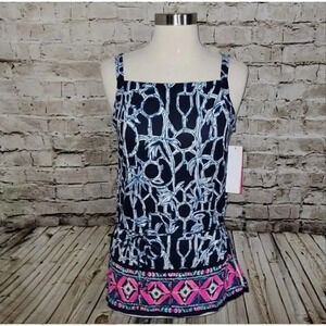 Lilly‎ Pulitzer Adley Lucky Bamboo High Tide Top Size XSmall New with Tags